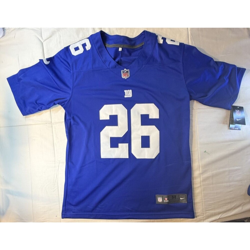 🏈🔵 Nike New York Giants Saquon Barkley #26 NFL Jersey Men's Medium Blue NWT 🏷